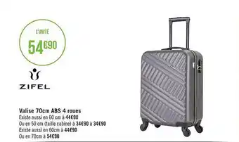 Valise 70 Cm Abs 4 Roues Zifel