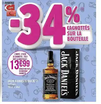 Géant Casino Jack Daniel's Old N°7 offre