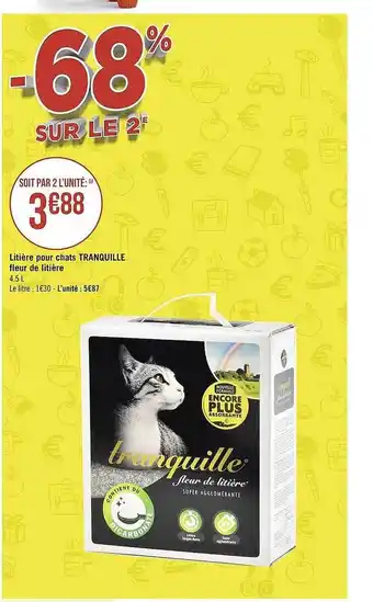 Géant Casino Litière Pour Chats Tranquille Fleur De Litière offre