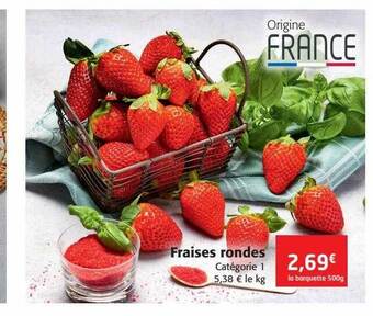 Colruyt Fraises Rondes offre
