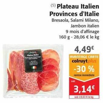 Colruyt Plateau Italien Provinces D'italie offre