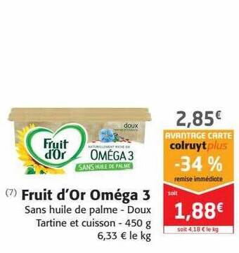 Colruyt Fruit D'or Oméga 3 offre