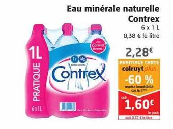Colruyt Eau Minérale Naturelle Contrex offre