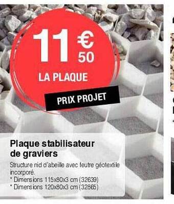 Chretien Matériaux Plaque Stabilisateur De Graviers offre