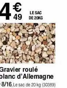Gravier Roulé Blanc D'allemagne