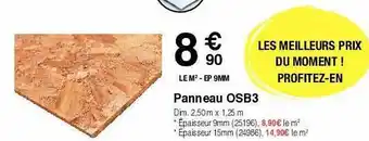 Chretien Matériaux Panneau Osb3 offre