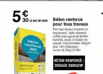 Chretien Matériaux Béton Renforcé Pour Tous Travaux offre