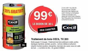 Chretien Matériaux Traitement Du Bois Cecil Tx 203 offre