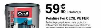 Chretien Matériaux Peinture Fer Cecil Pe Fer offre