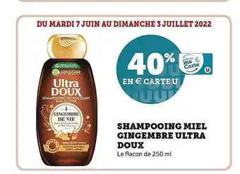 Hyper U Shampooing Miel Gingembre Ultra Doux offre