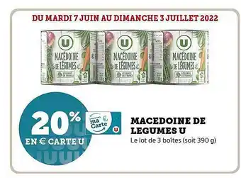 Hyper U Macédoine De Légumes U offre