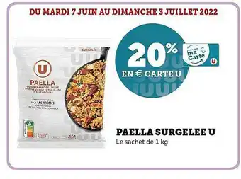 Hyper U Paëlla Surgelée U offre