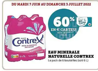 Hyper U Eau Minérale Naturelle Contrex offre