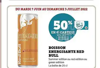Hyper U Boisson énergisante Red Bull offre