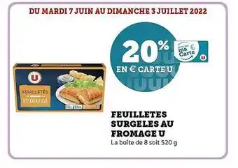 Hyper U Feuilletés Surgelés Au Fromage U offre