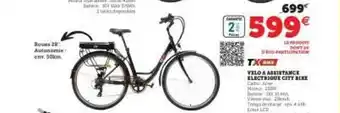 Hyper U Vélo à Assistance électrique City Bike Tx Bike offre