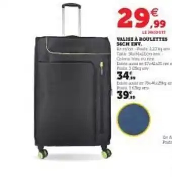 Hyper U Valise à Roulettes 36 Cm Env. offre