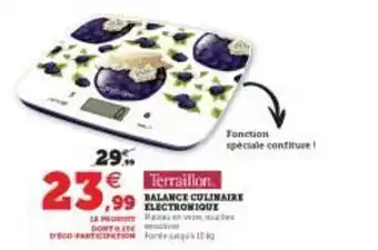 Hyper U Balance Culinaire électronique Terraillon offre