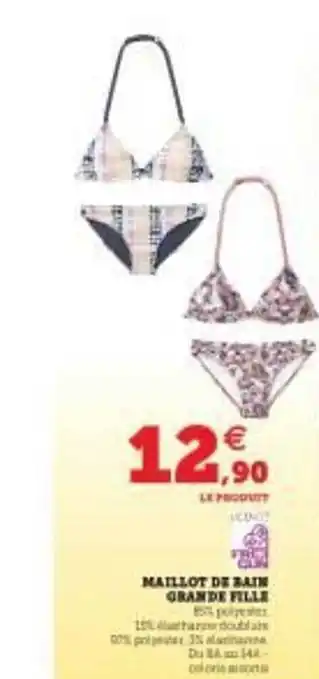 Hyper U Maillot De Bain Grande Fille offre