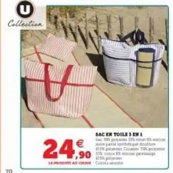 Hyper U Sac En Toile 3 En 1 offre