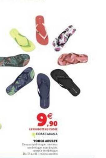 Hyper U Tongs Adulte offre