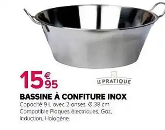Kiriel Bassine à Confiture Inox offre