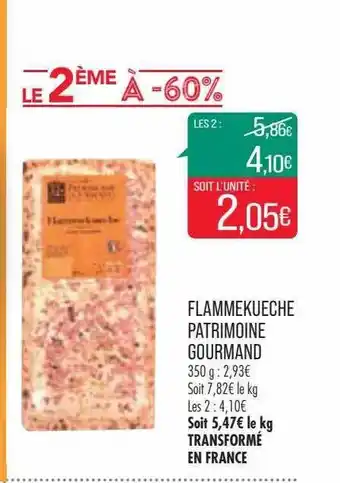Match Flammekueche Patrimoine Gourmand offre