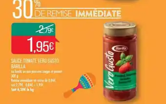 Match Sauce Tomate Vero Gusto Barilla offre