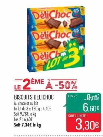 Match Biscuits Delichoc offre