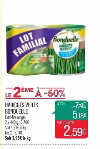 Match Haricots Verts Bonduelle offre