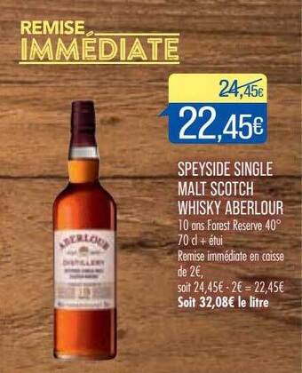 Match Speyside Single Malt Scotch Whisky Aberlour offre