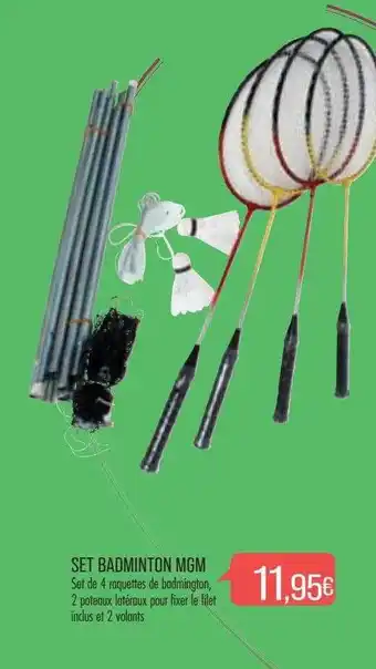 Match Set Badminton Mgm offre