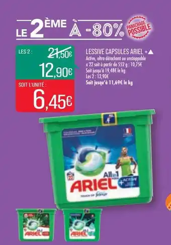 Match Ariel Lessive Capsules Ariel+ offre