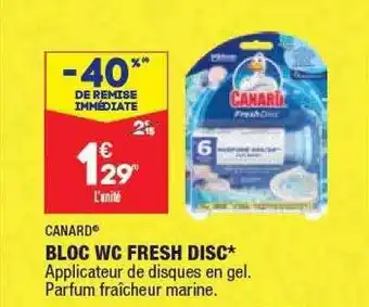 ALDI Bloc Wc Fresh Disc Canard offre