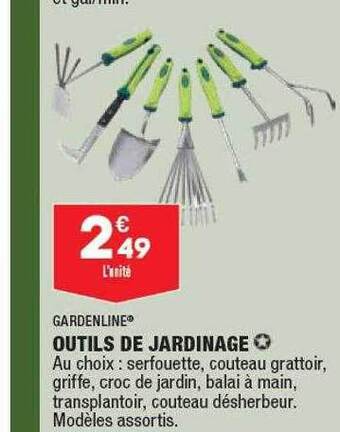 ALDI Gardenline Outils De Jardinage offre