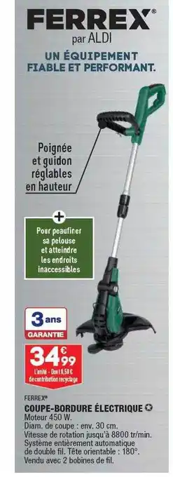 ALDI Ferrex Coupe-bordure électrique offre