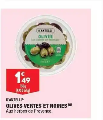 ALDI Olives Vertes Et Noires D'antelli offre