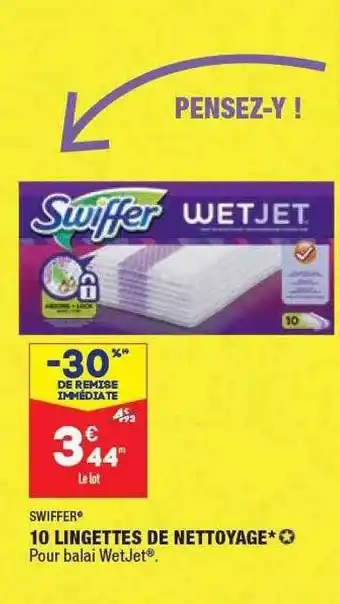 ALDI Swiffer 10 Lingettes De Nettoyage offre