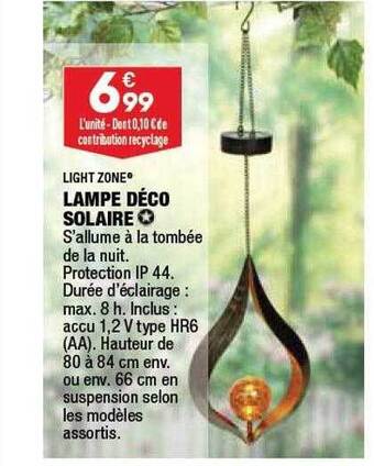 ALDI Light Zone Lampe Déco Solaire offre
