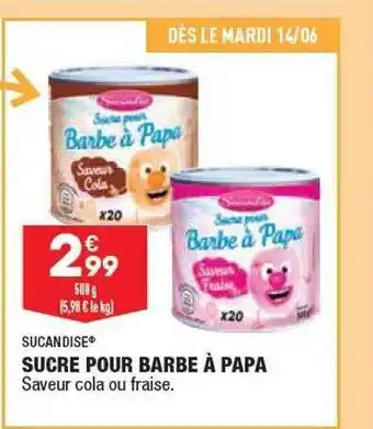 ALDI Sucre Pour Barbe à Papa offre