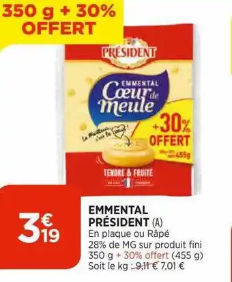 Bi1 Emmental Président offre