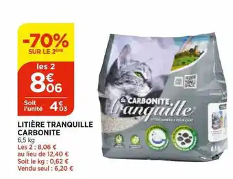 Bi1 Litière Tranquille Carbonite offre