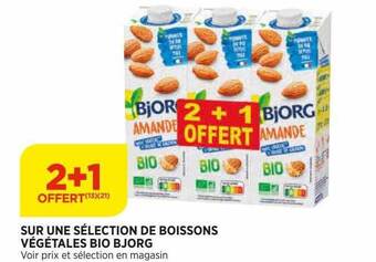 Bi1 Boissons Végétales Bio Bjorg offre