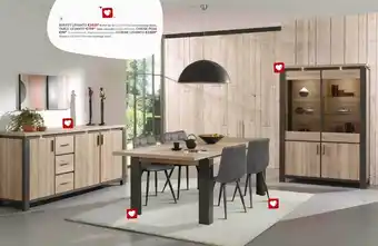Meubles Crack Buffet Levanto, Table Levanto, Chaise Peak, Vitrine Levanto offre