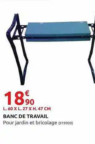 Rural Master Banc De Travail offre