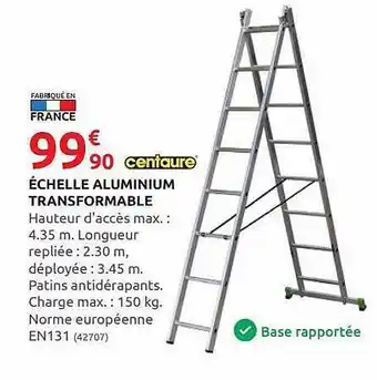 Rural Master échelle Aluminium Transformable Centaure offre