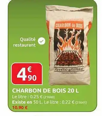 Rural Master Charbon De Bois 20 L offre