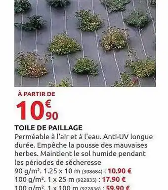 Rural Master Toile De Paillage offre