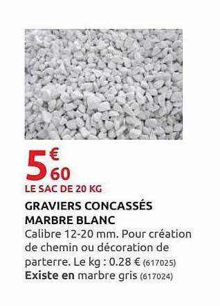 Rural Master Graviers Concassés Marbre Blanc offre
