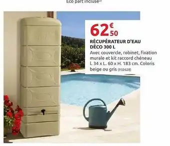 Rural Master Récupérateur D'eau Déco 300l offre